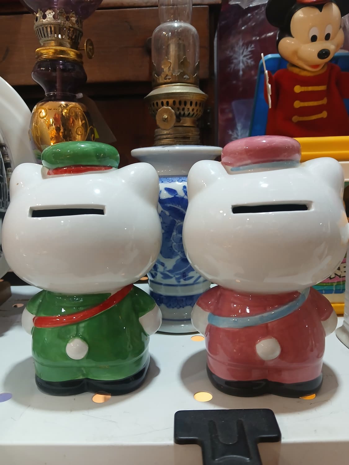 03년 빈티지 헬로키티 도자기 저금통 세트 (우체부 컨셉) 상품이미지2