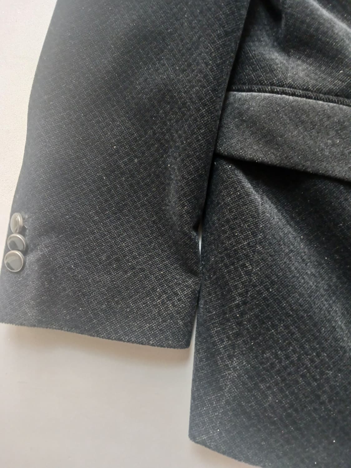 [L] 지지아노 옴므 체크 벨벳 블레이저 자켓 상품이미지4