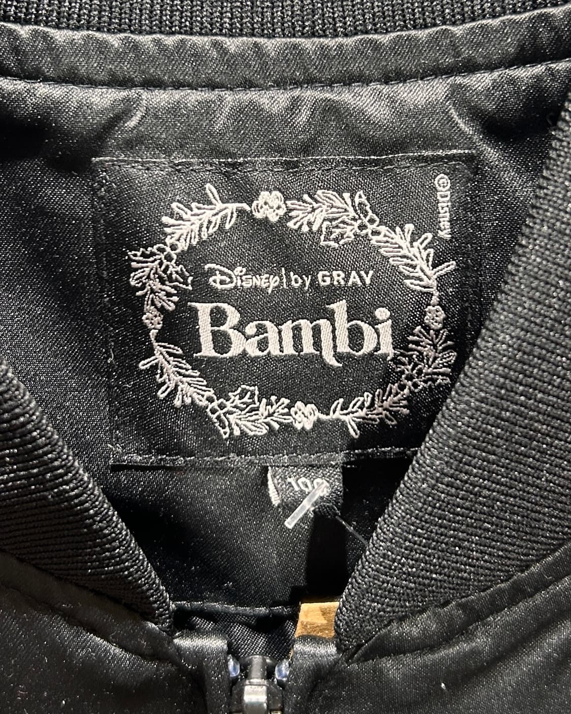L 디즈니 밤비 자수 블랙 스카잔 상품이미지6