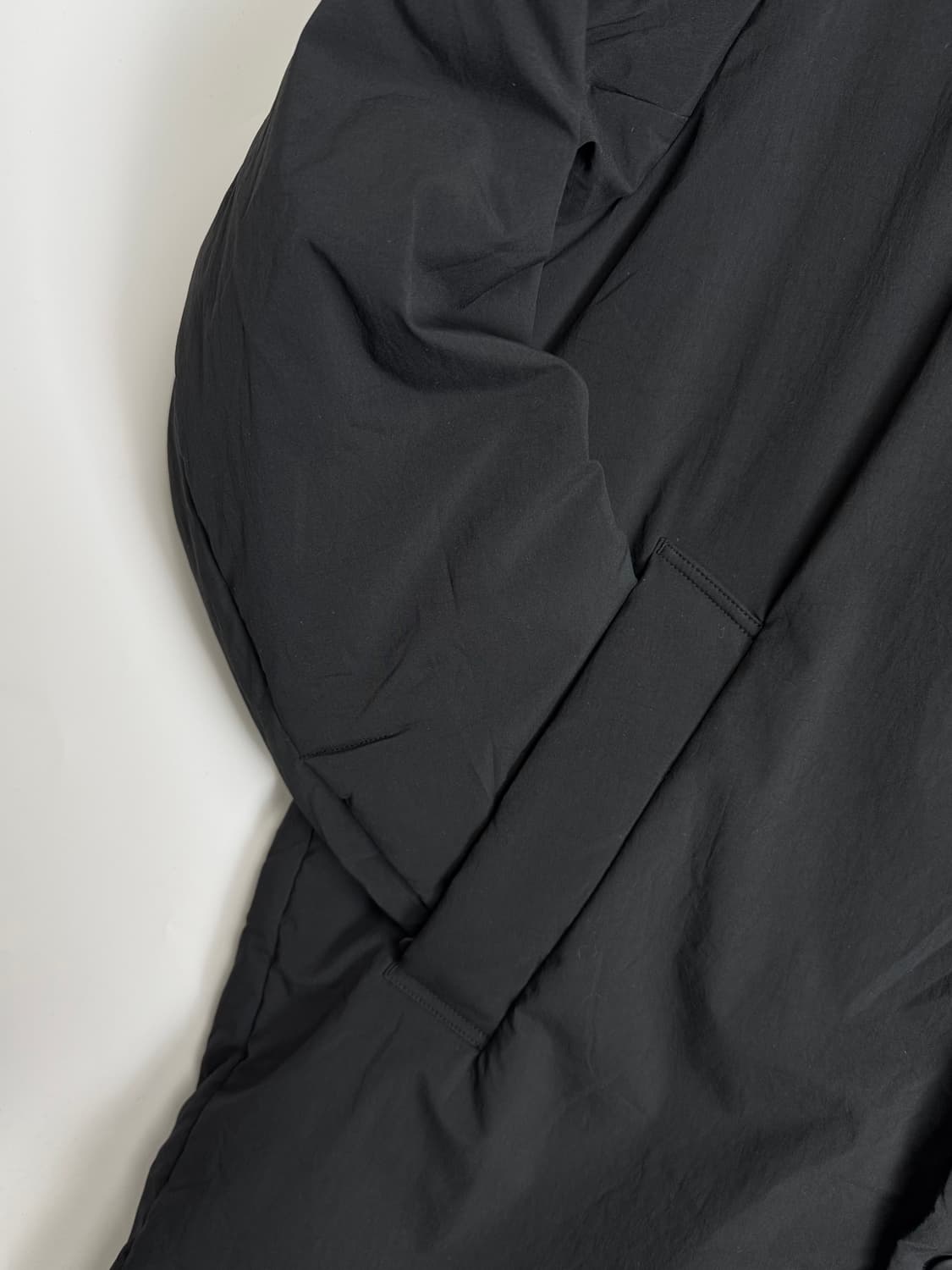 빔즈 안솜 패딩 오버 코트 블랙 M 상품이미지5