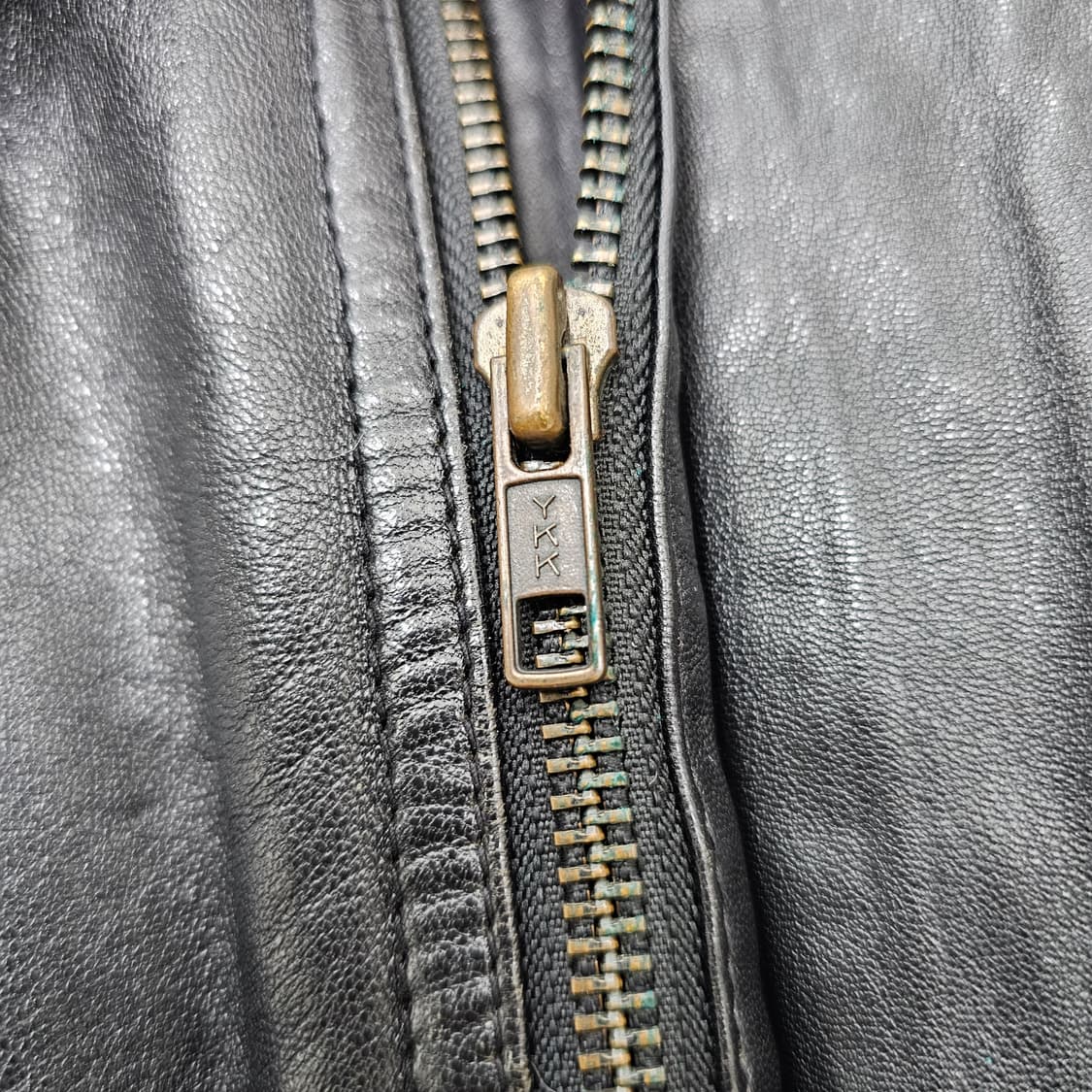 [100] 남성 블랙 레더 가죽 자켓 점퍼 상품이미지6