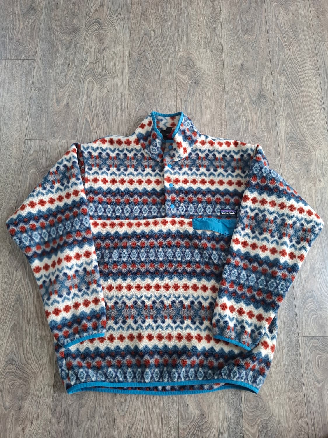 L 파타고니아 신칠라 아즈텍 패턴 플리스 풀오버 상품이미지1