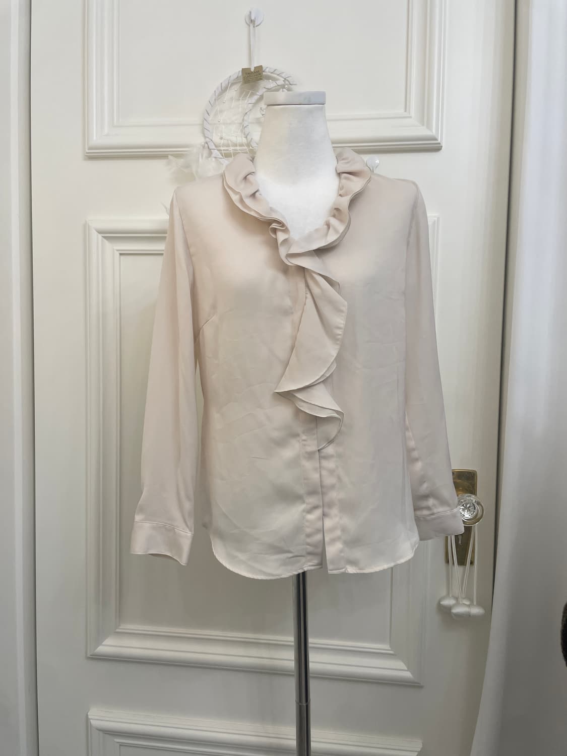 brown back bow check mini opc&cool beige 상품이미지8