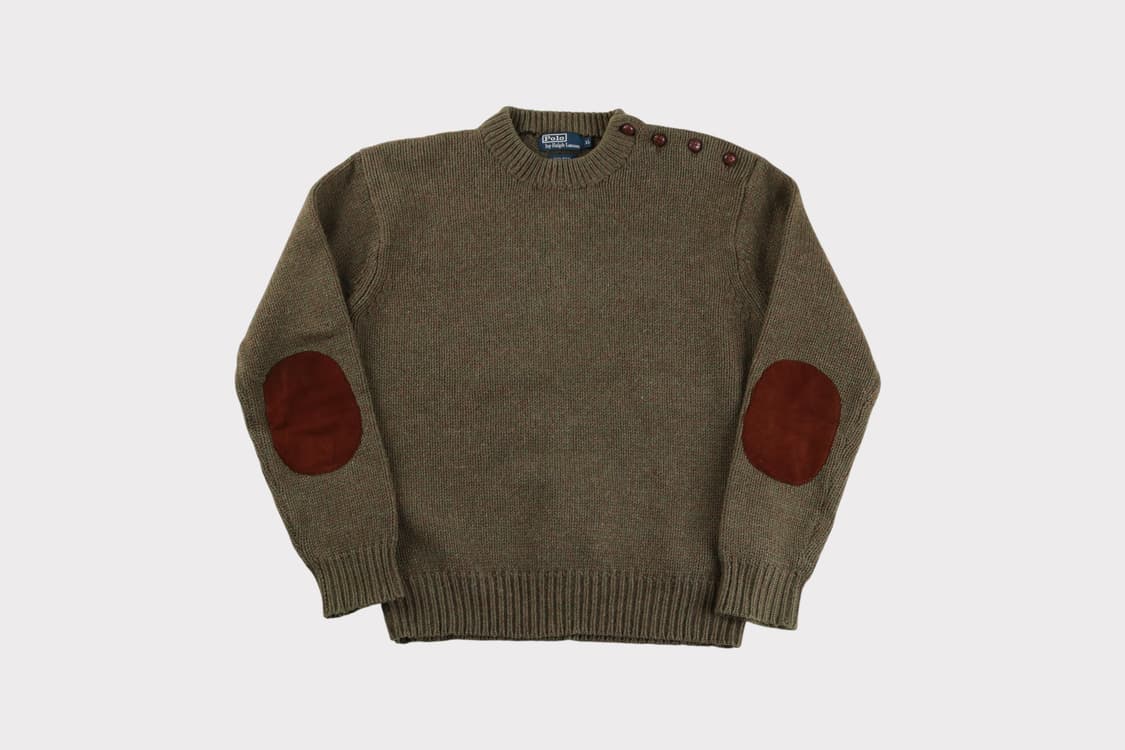 [XL] 폴로 랄프로렌 엘보우 패치 울니트 스웨터 상품이미지1