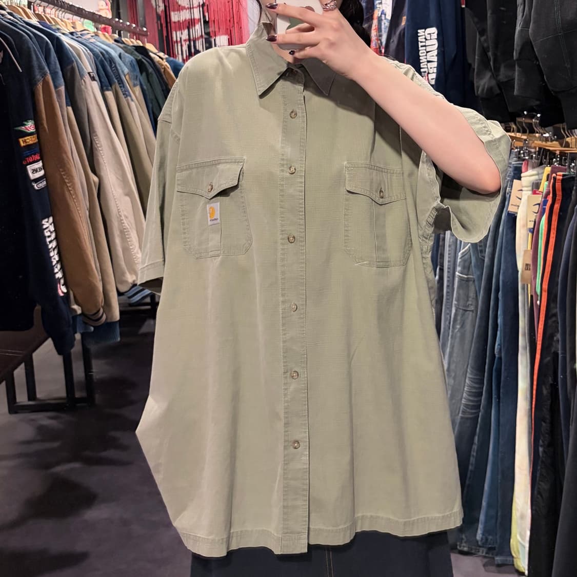 [IM] Carhartt 칼하트 반팔 셔츠 연카키 상품이미지2