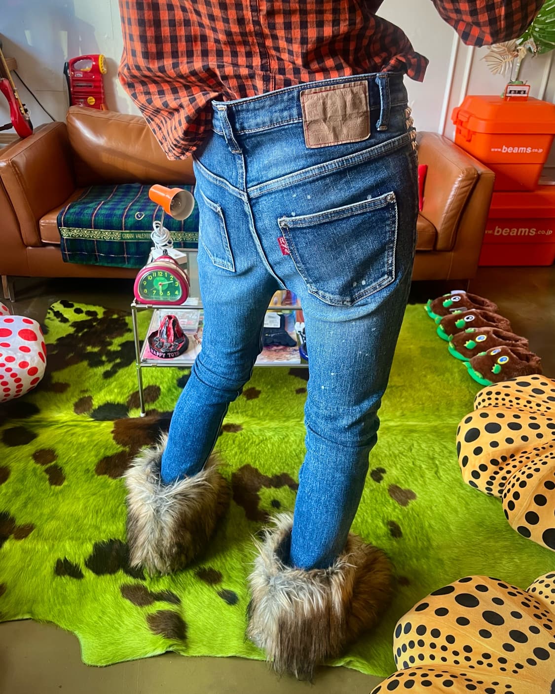 RNA Japan Rock Stud & Leopard Trim Jeans 상품이미지2