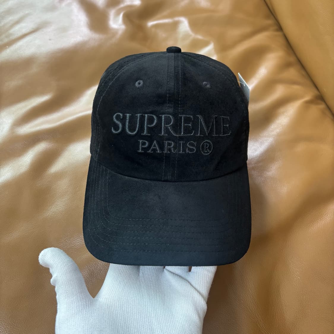 슈프림 6패널 볼캡 모자 파리 스웨이드 블랙 상품이미지2