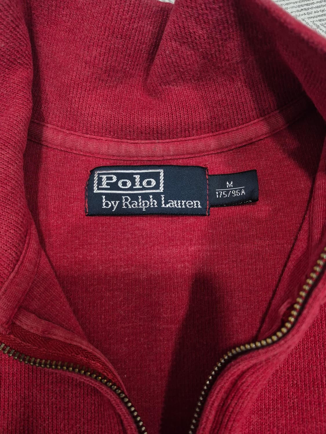 폴로랄프로렌 레드 하프 집업 코튼  맨투맨 남성 M사이즈 상품이미지5