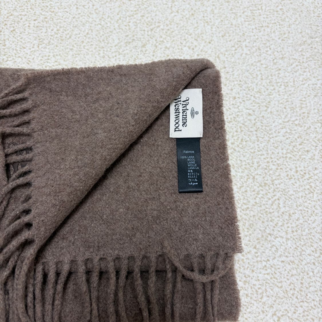 비비안웨스트우드 브라운 울 머플러 상품이미지3