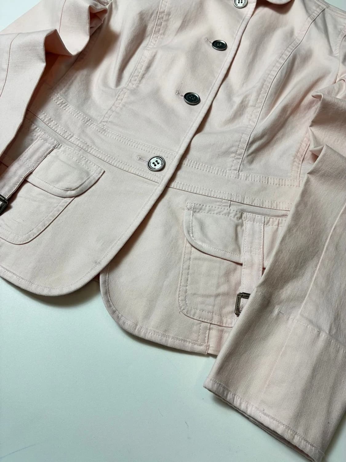 버버리 00's 재팬 핑크 숏 자켓 PN8267 상품이미지3