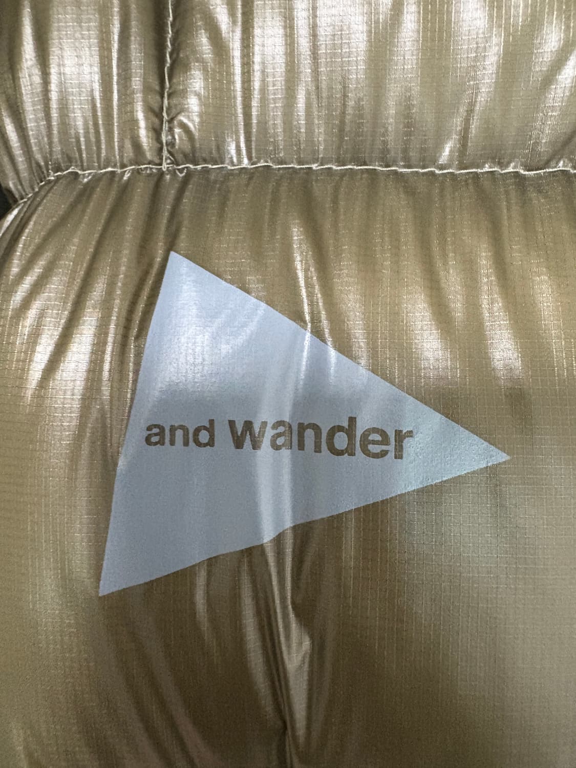 앤드원더 and wander 다이아몬드 스티치 패딩 카키 m 상품이미지8