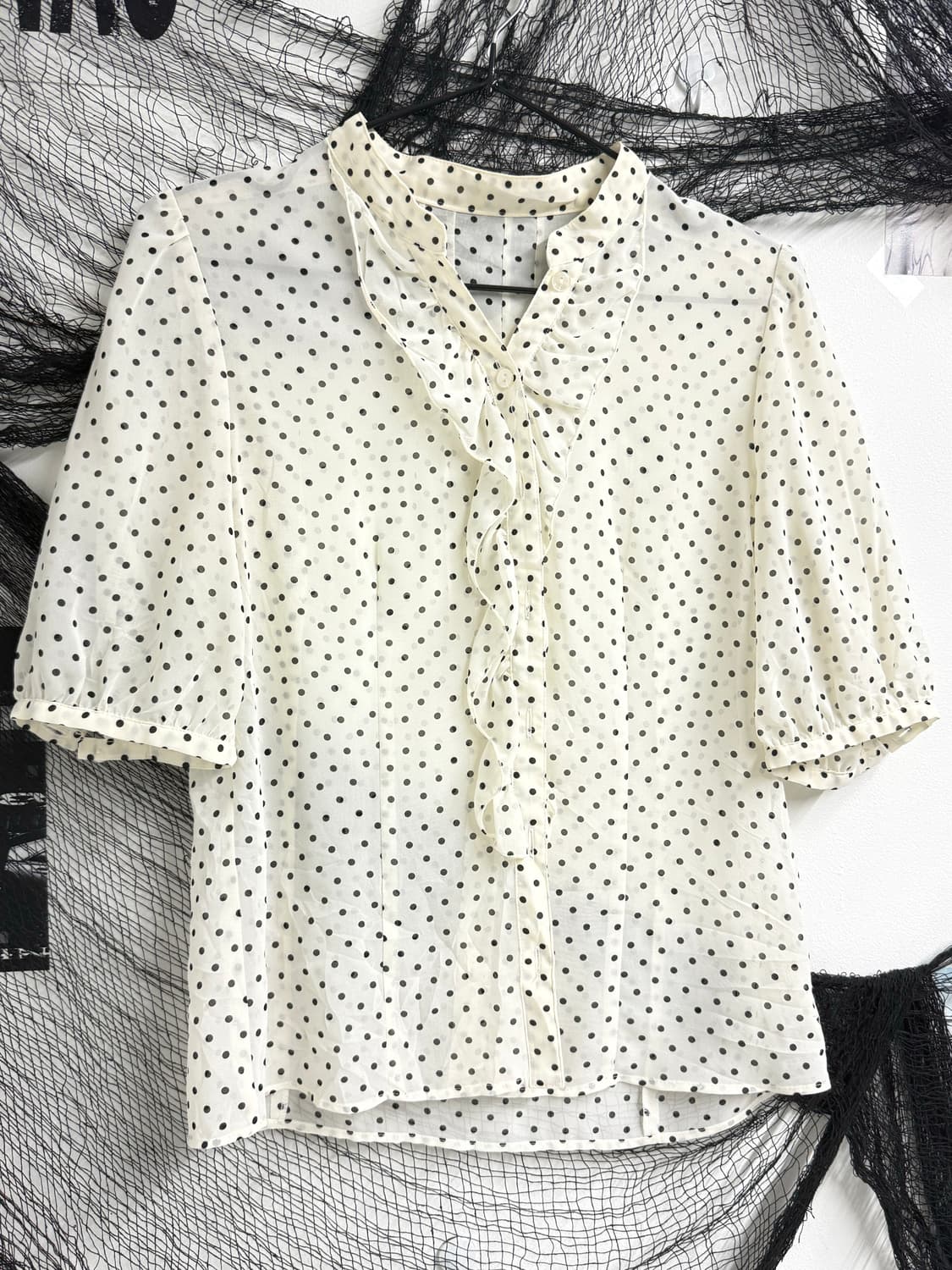 Pocket girl mood seethrough halfsleeve 상품이미지4