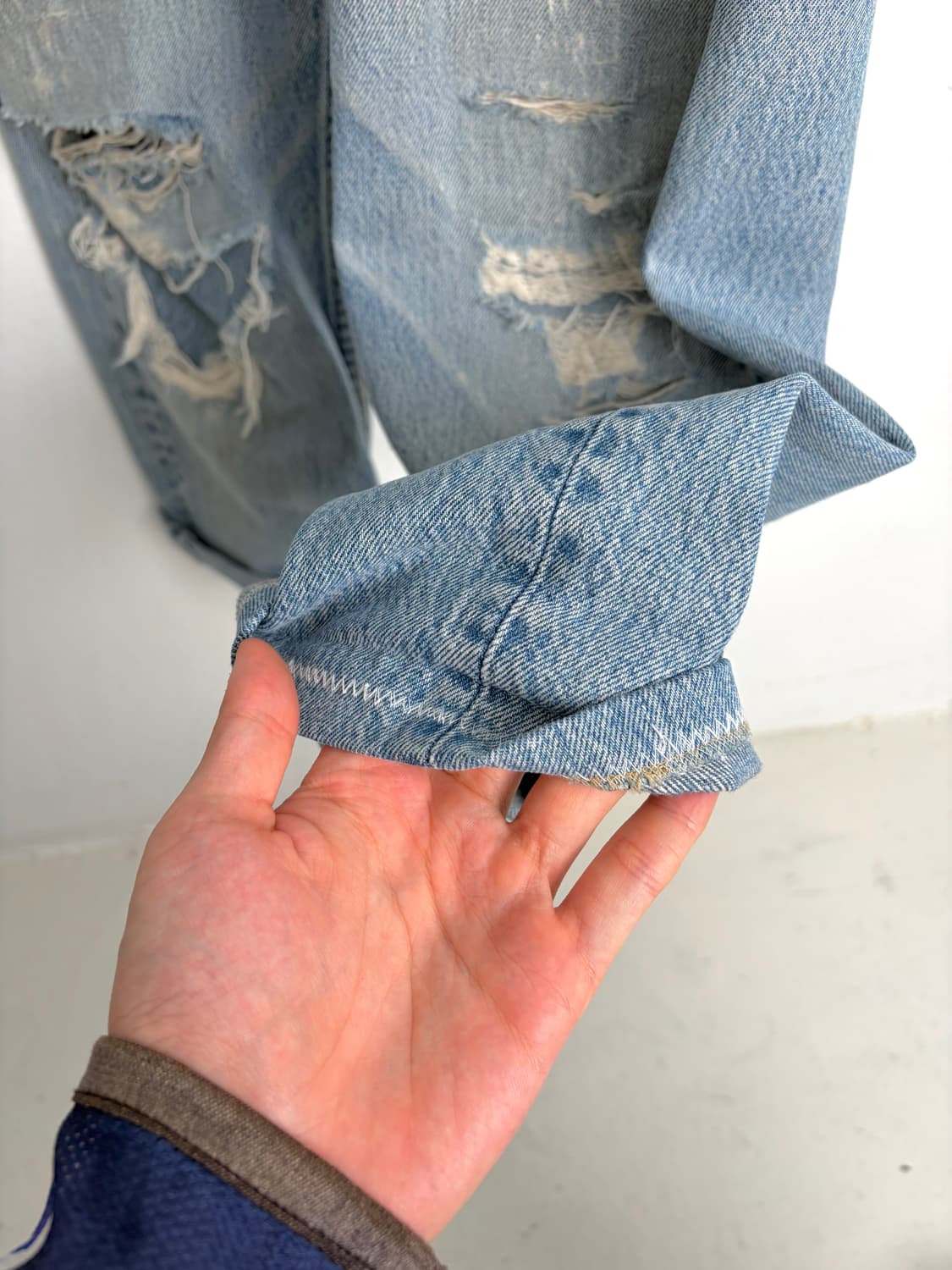 90s 리바이스 506 made in USA 7부 데님팬츠 상품이미지4