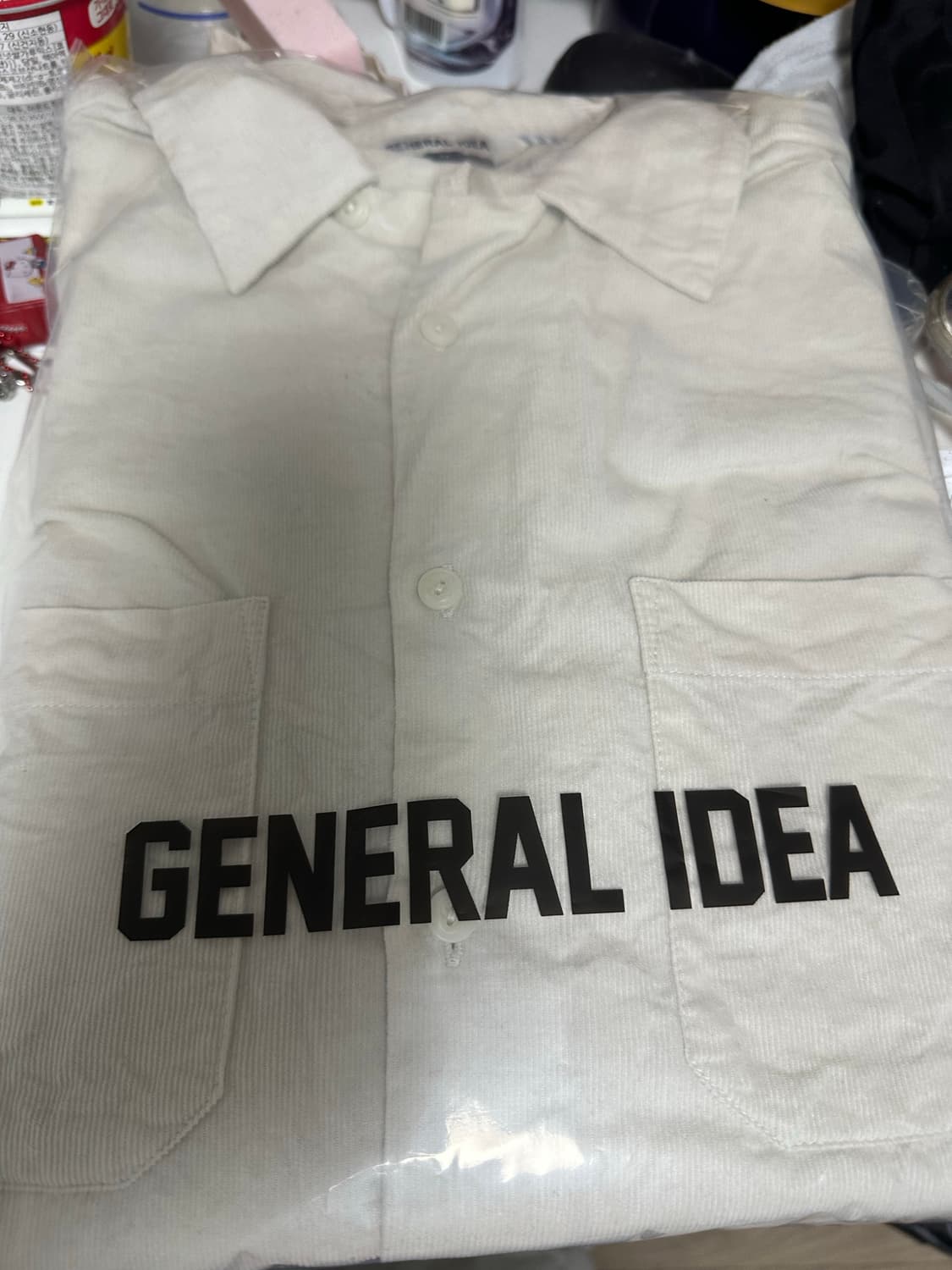 제너럴아이디어 슬림핏 코듀로이 오픈카라셔츠 아M 상품이미지1