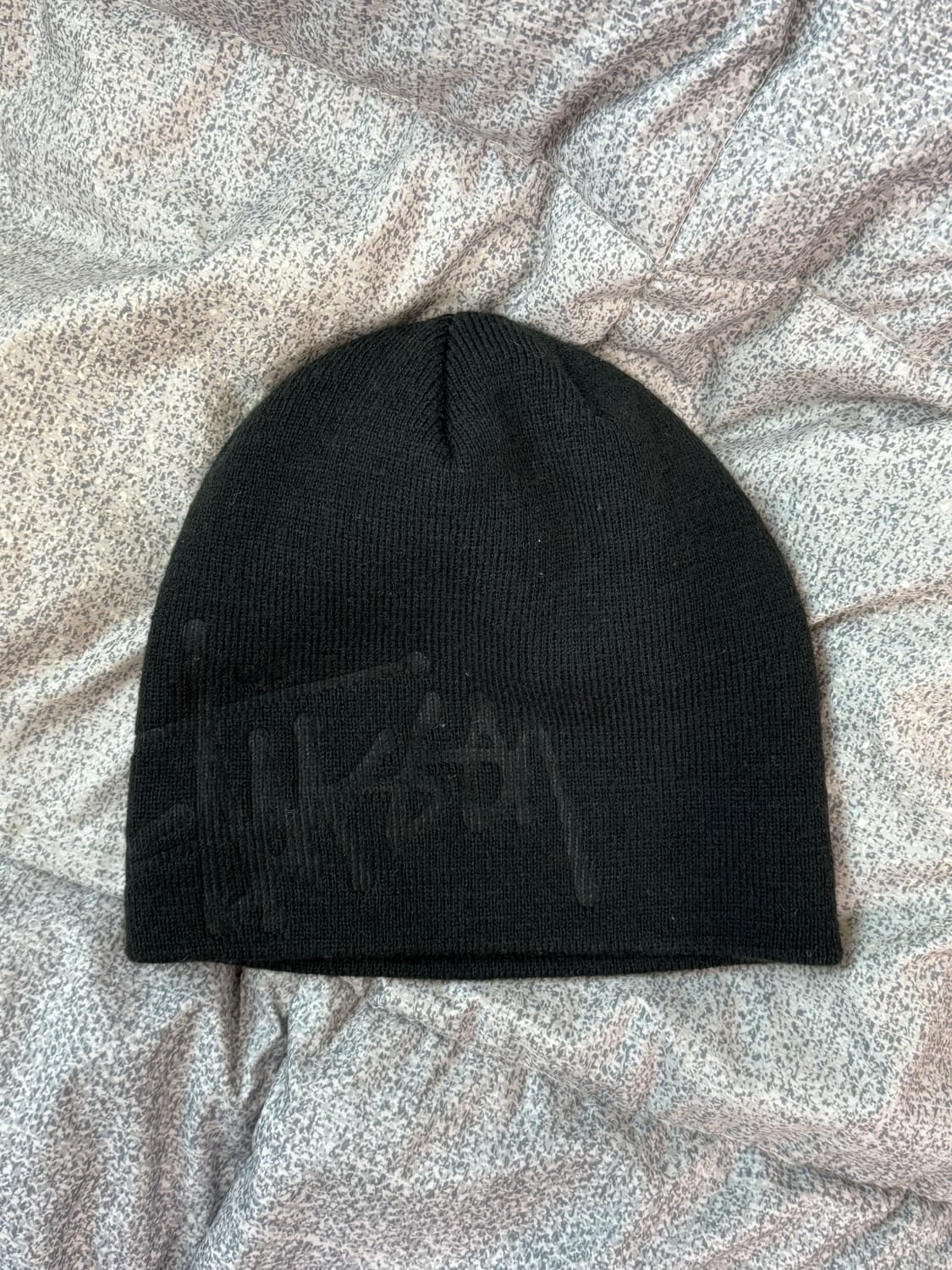 스투시 디보스드 스탁 로고 비니 블랙 상품이미지2