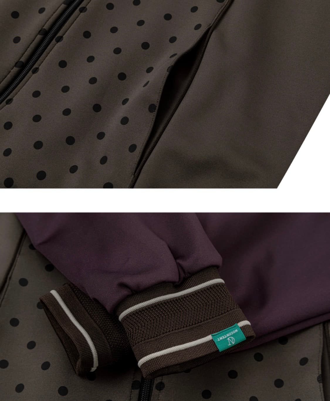 노컨텐츠 도트 져지 자켓_브라운퍼플 상품이미지4