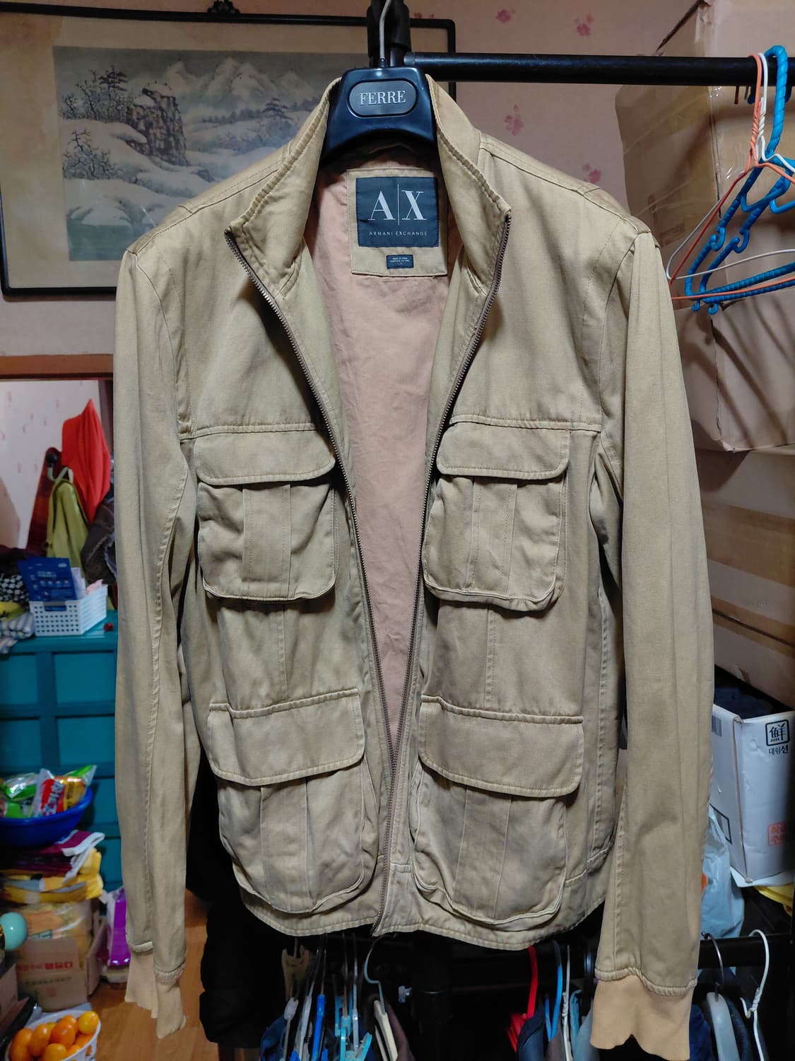 [아르마니 익스체인지]밀리터리 자켓 L(105)카키컬러  상품이미지9