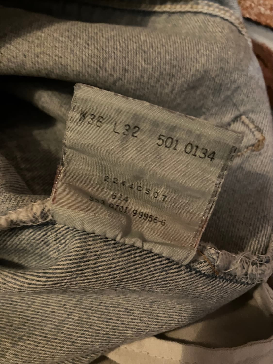 USA 빈티지 리바이스 501 데님 팬츠 상품이미지9