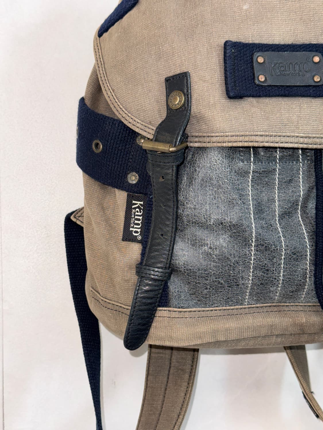 Kamp ash brown canvas mini backpack  상품이미지3