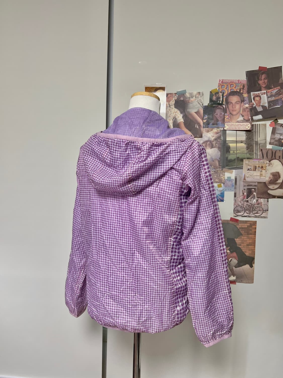 휠라 모리걸 키치 연보라 체크 바람막이 상품이미지3