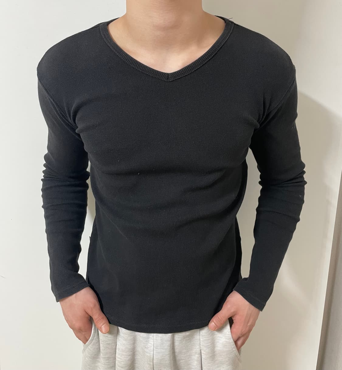 AVIREX BLACK RIBBED LONG SLEEVE 상품이미지1