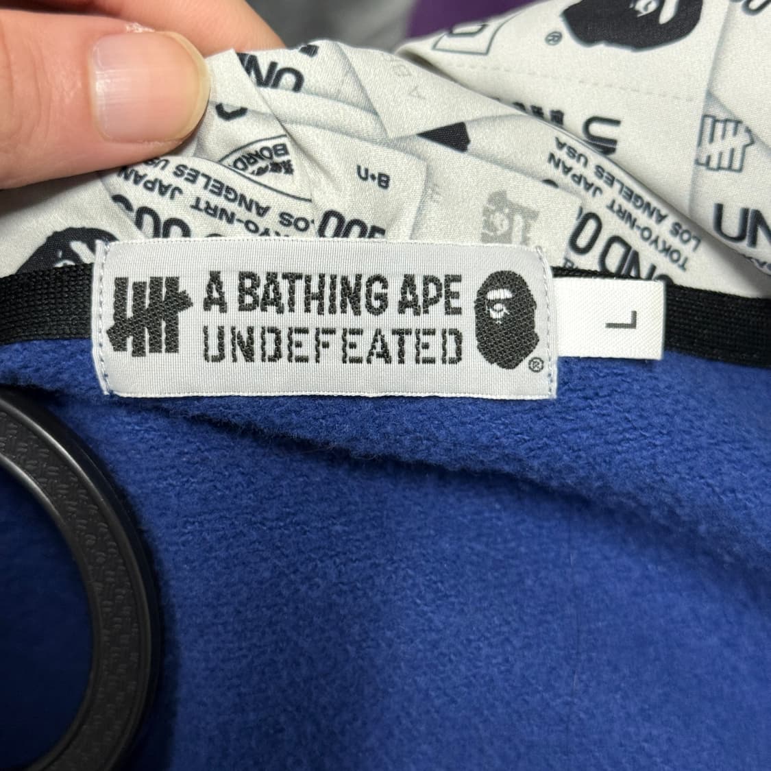 베이프 x 언디핏티드 컬러 카모 투웨이 릴렉스핏 집업 후디 블루 상품이미지9