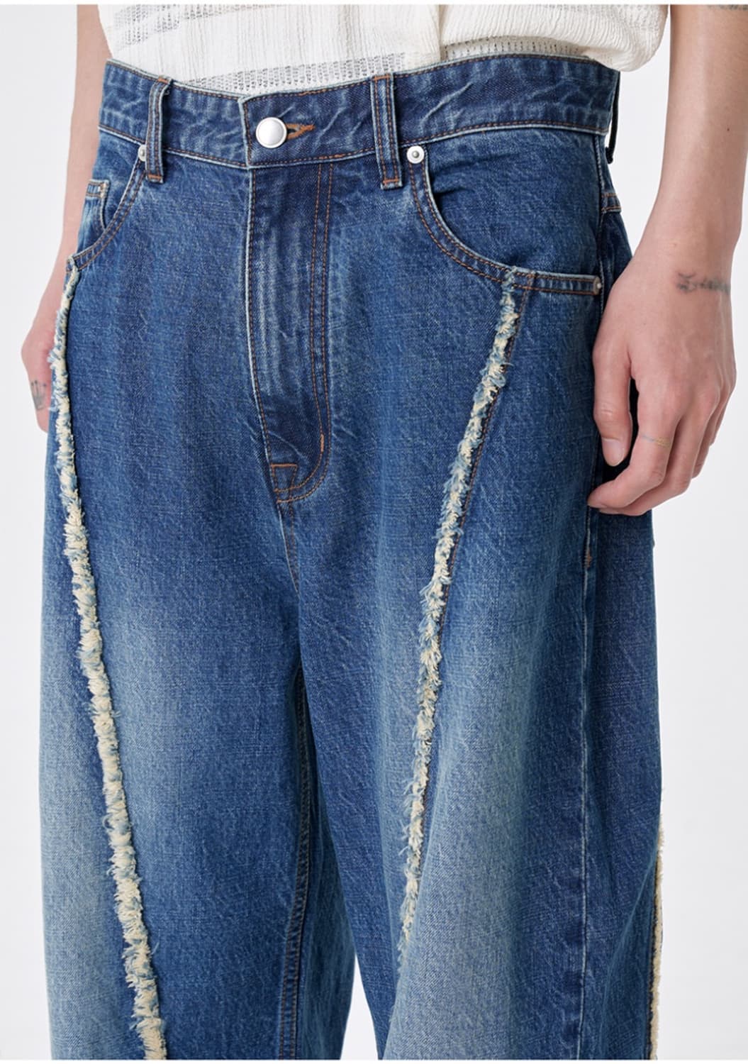 노운 wave cut denim pants 상품이미지1