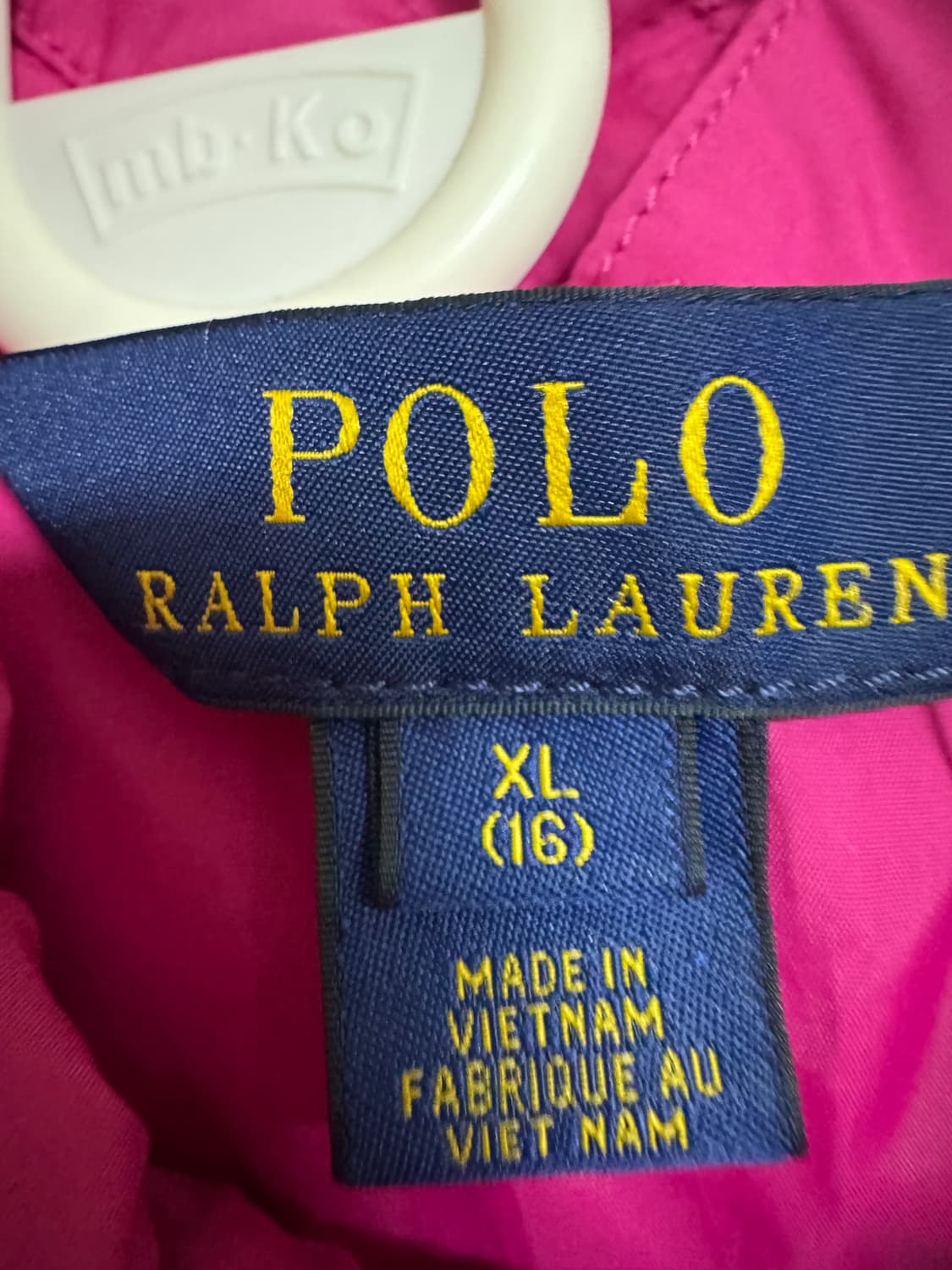 폴로랄프로렌 로고 핫핑크/마젠타 색상 후드 바람막이 M 상품이미지6