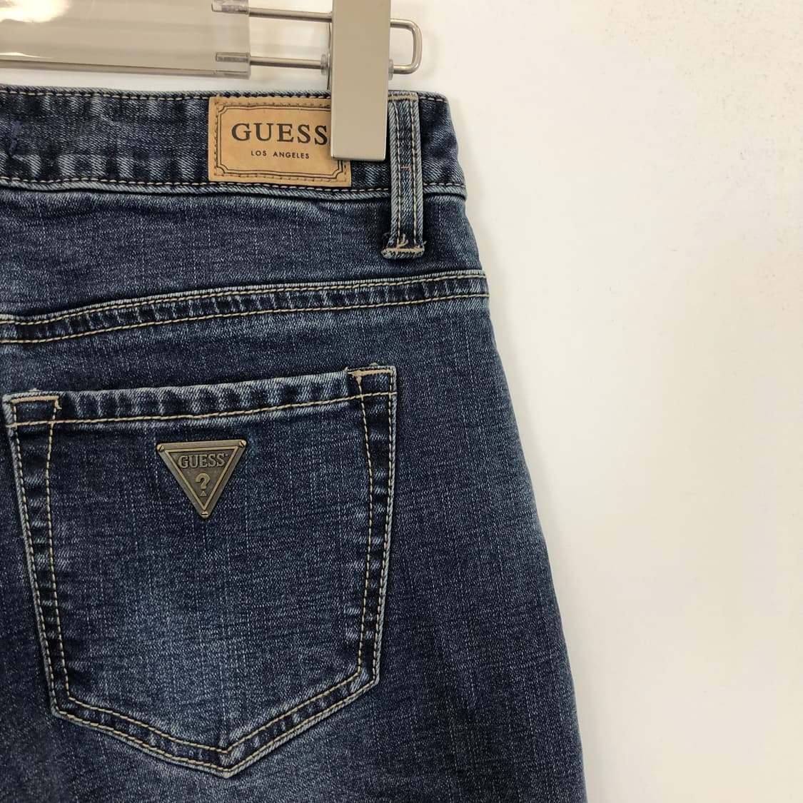 게스 프리미엄 스틸로고 와이드데님진 25 인치  상품이미지4