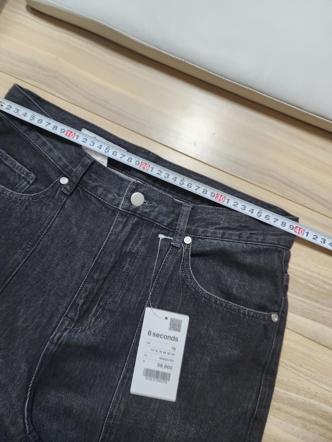 에잇세컨즈핀턱데님팬츠청바지 상품이미지5