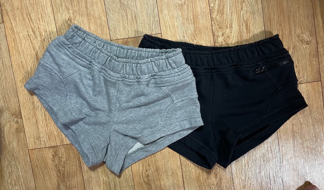 아디다스 스텔라맥카트니 숏팬츠 바지 그레이 블랙 팬츠 상품이미지2
