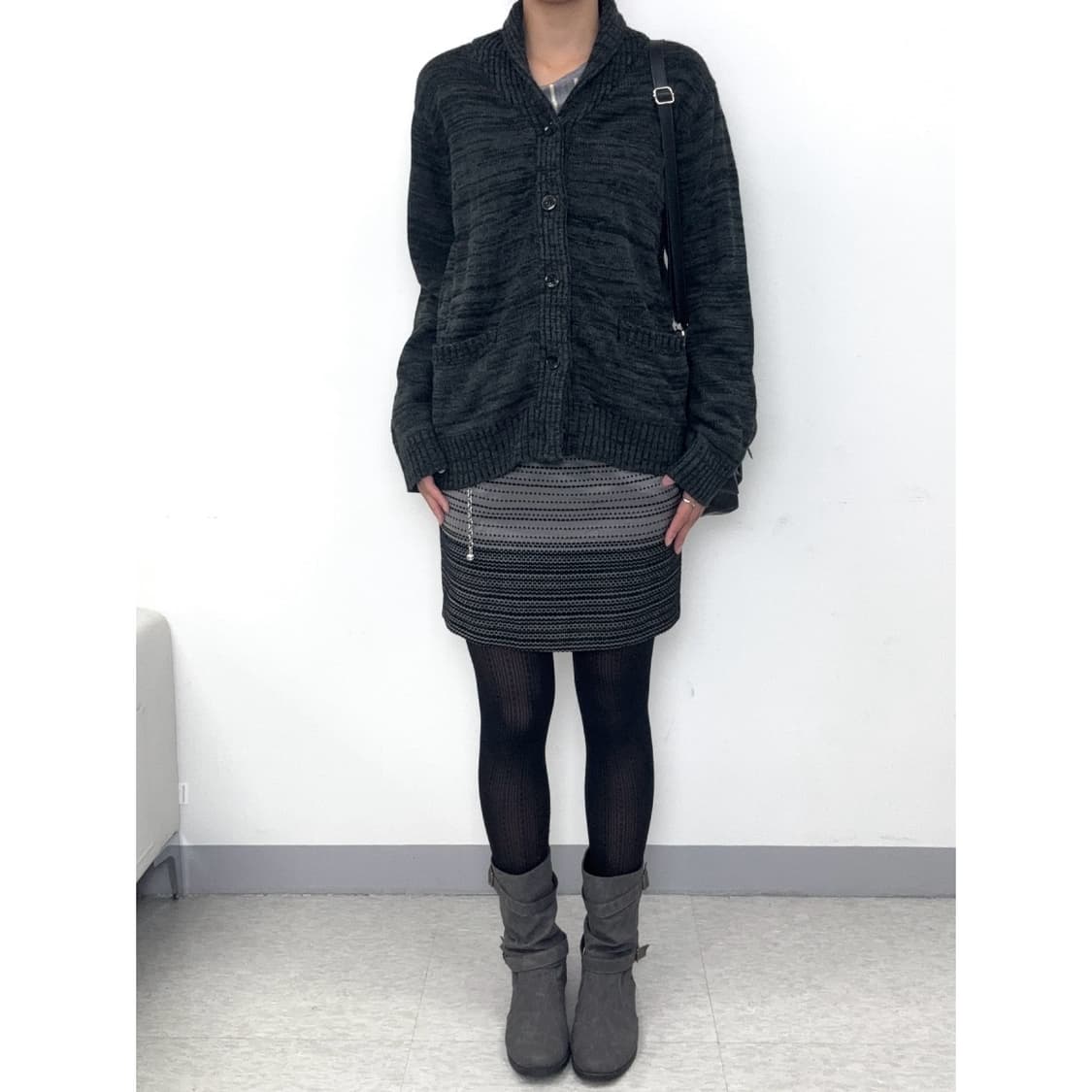 빈티지 차콜 가디건 상품이미지4