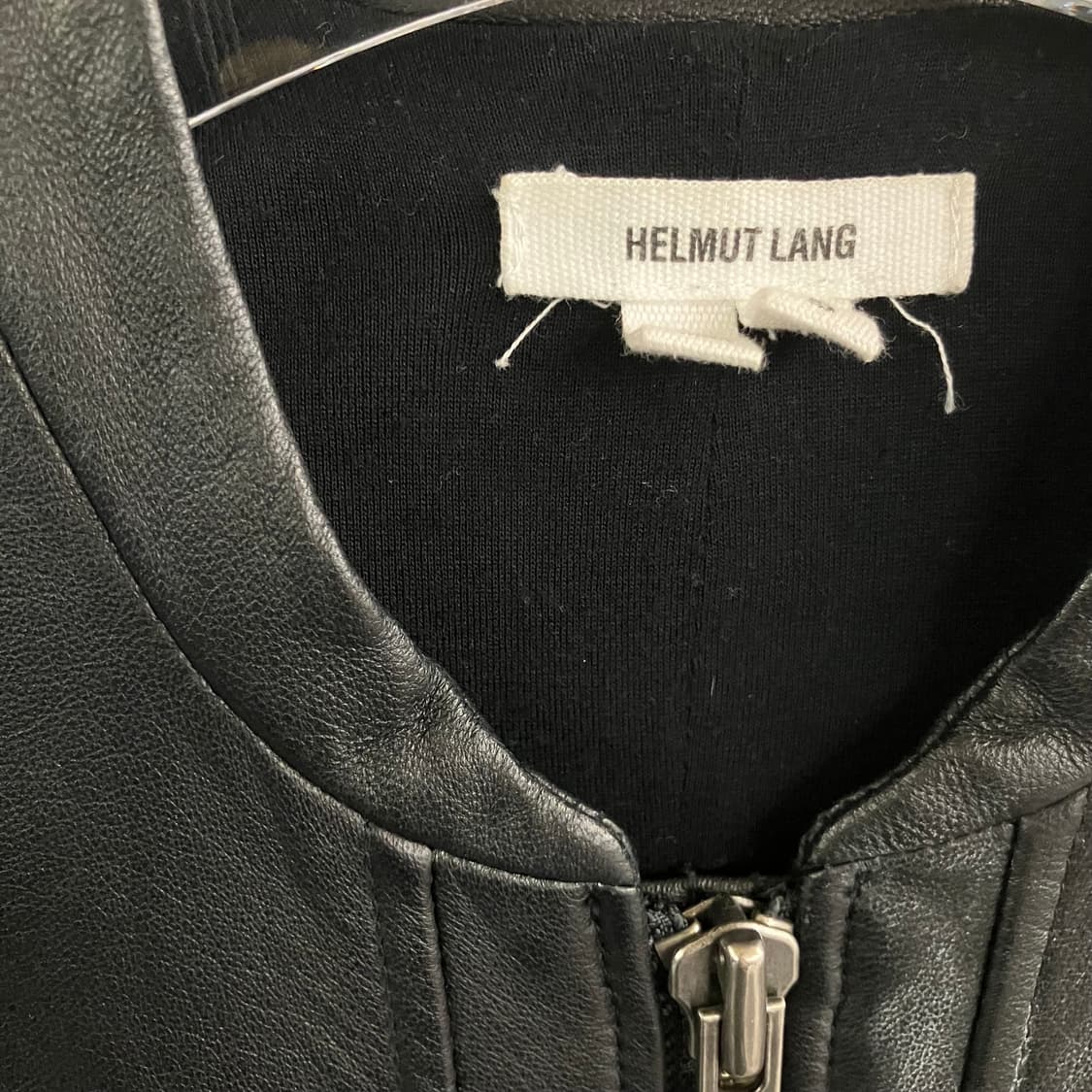 헬무트 랭 블랙 패널 레더 자켓 S 상품이미지3