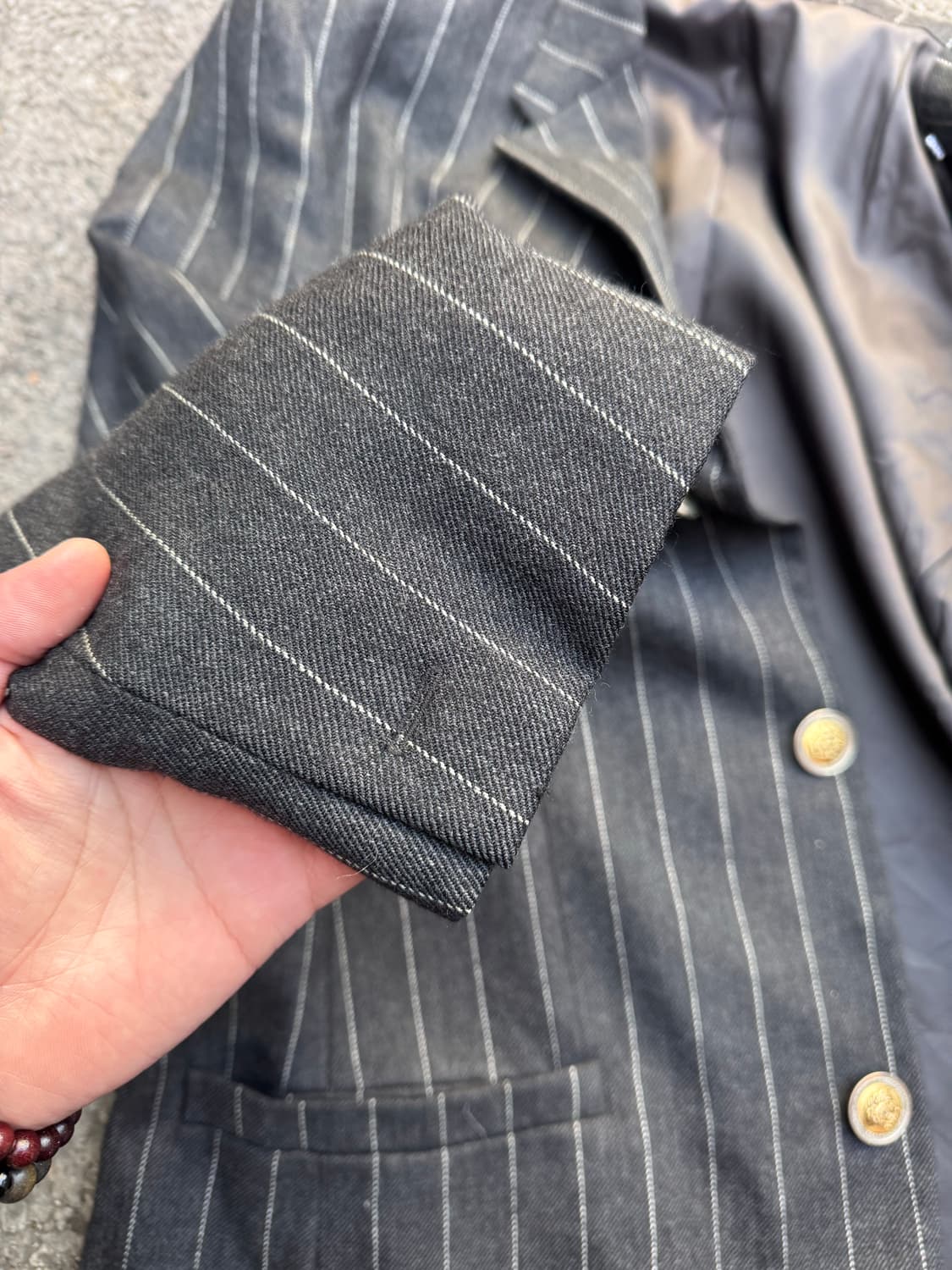 지아니 베르사체 스트라이프 울 블레이저  상품이미지6