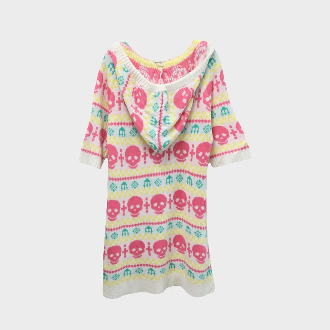 JE VOUDRAIS 스컬 후드 반팔 니트 원피스 61308 상품이미지2