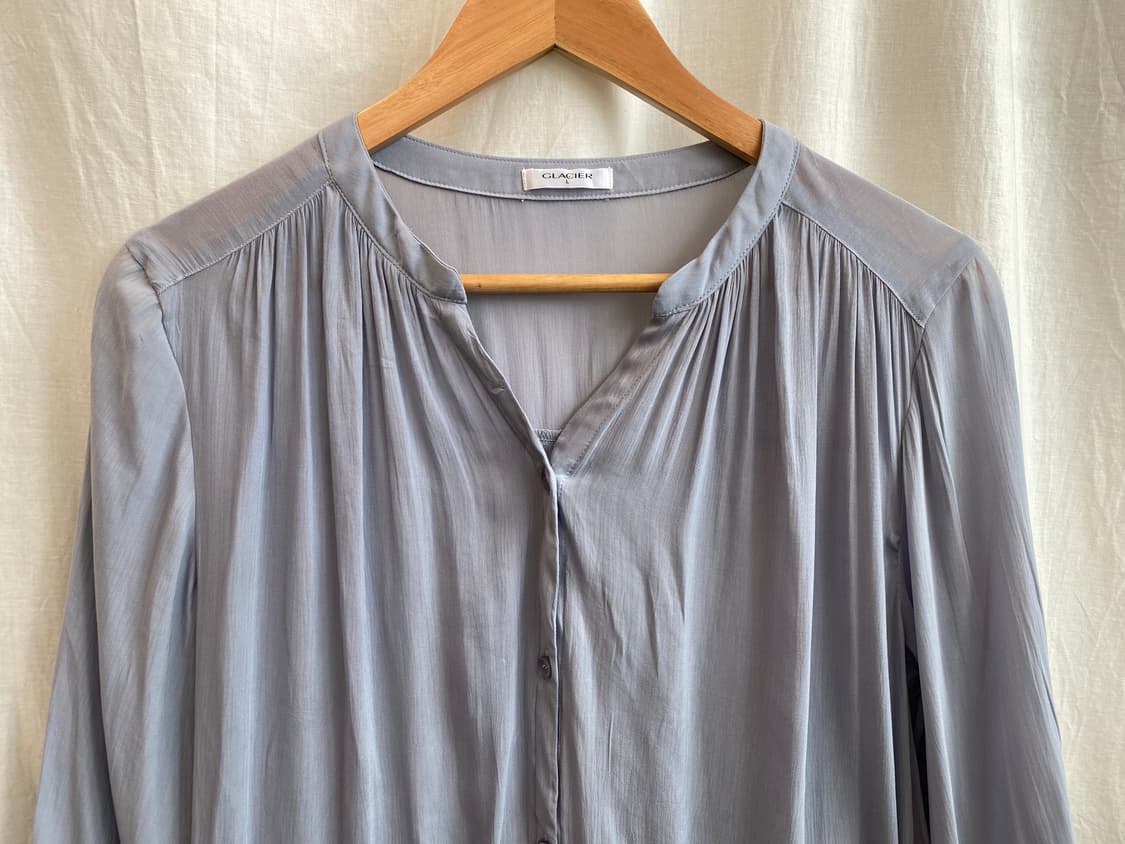 더스티블루 7부 블라우스(L) 상품이미지3