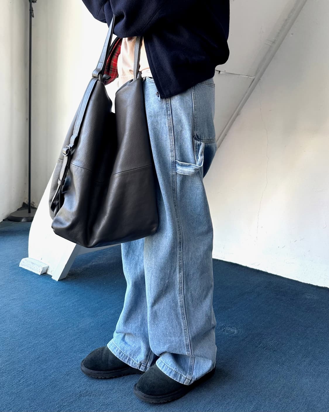 Denim wide design painter pants 상품이미지1