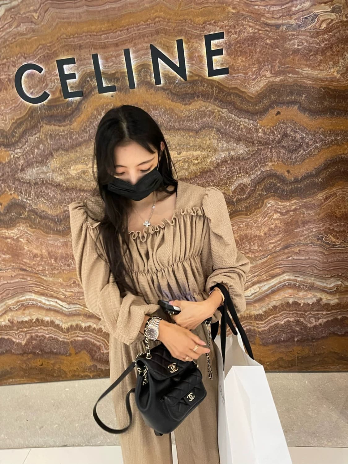 셔링 블라우스 롱팬츠 코디 세트 상품이미지3