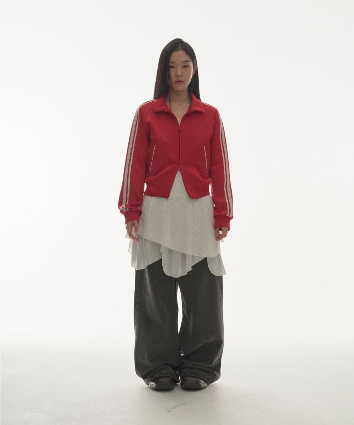 (1 size) 코이세이오 레이스 트랙 자켓 레드 상품이미지3