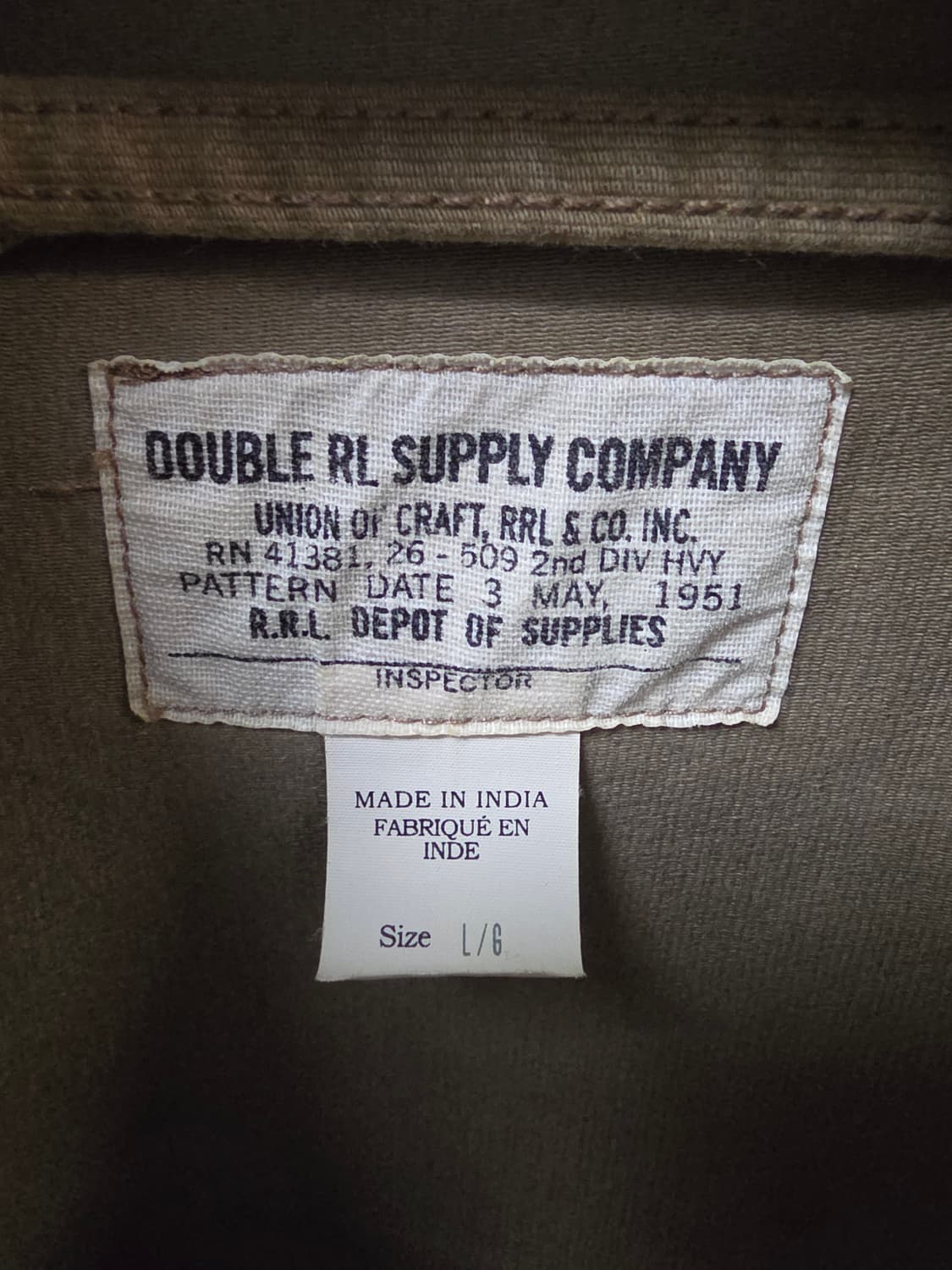 RRL 더블알엘 코듀로이 칼라 덱자켓 L 상품이미지4