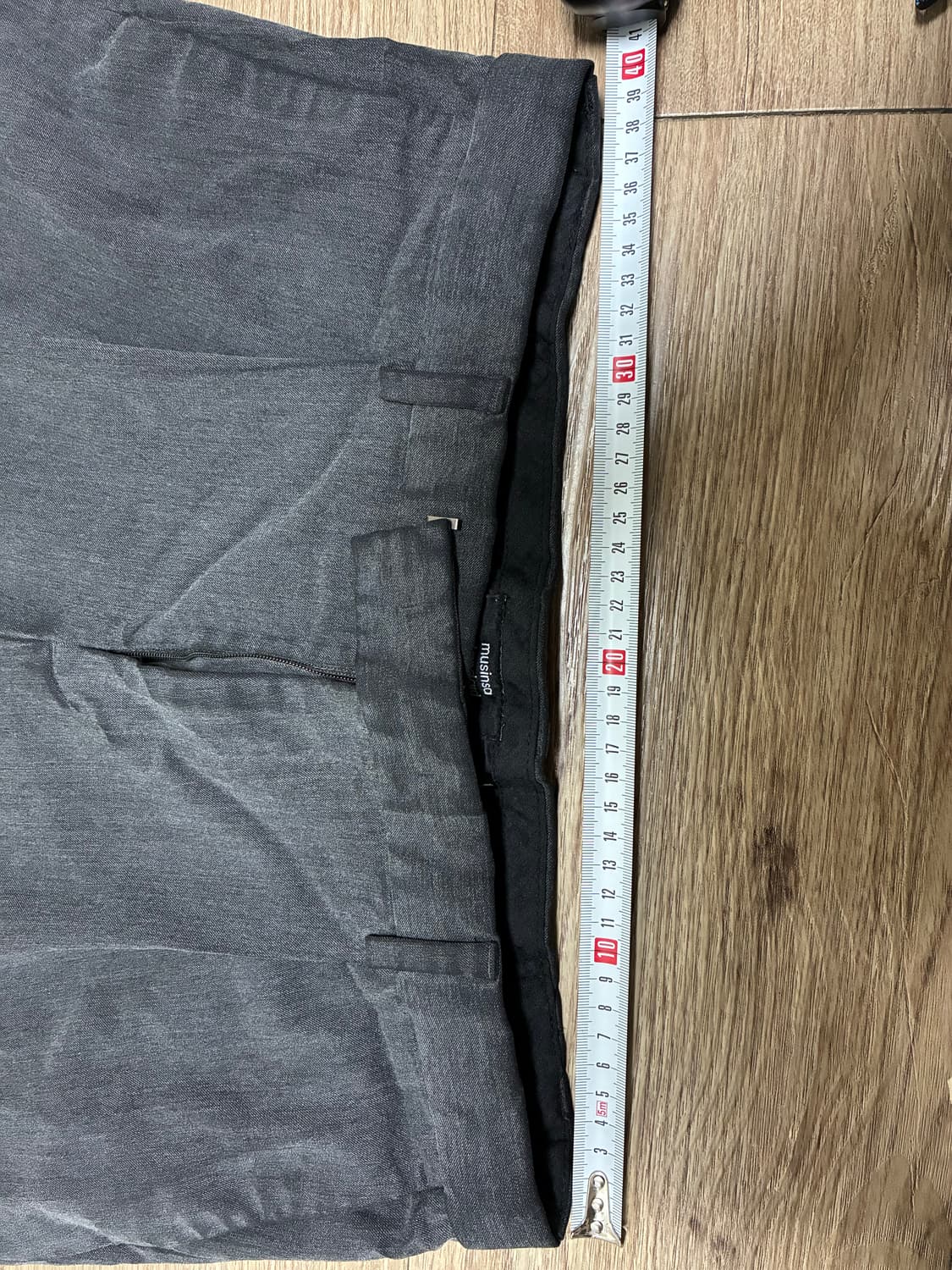 무신사 스탠다드 와이드 슬랙스 32사이즈 그레이 상품이미지4