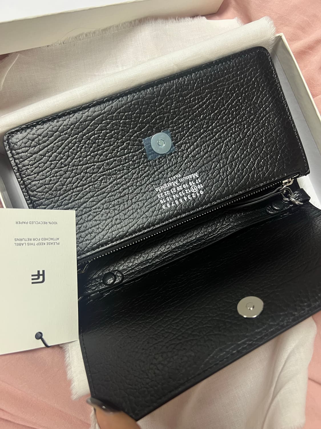 메종마르지엘라 체인 월렛 크로스백 블랙 새상품 판매 상품이미지2