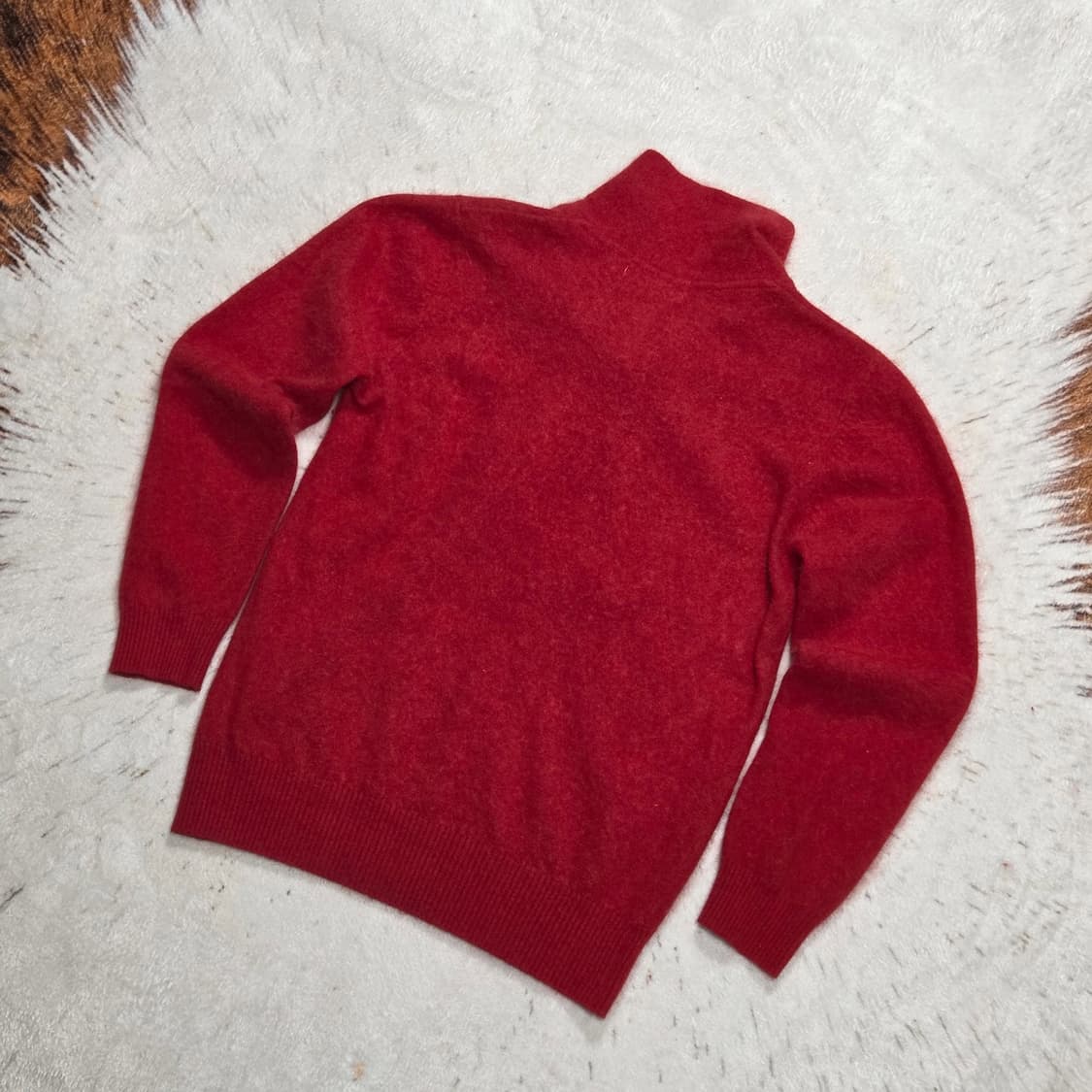 일본 빈티지 핑크 레드 타이 니트 상품이미지4