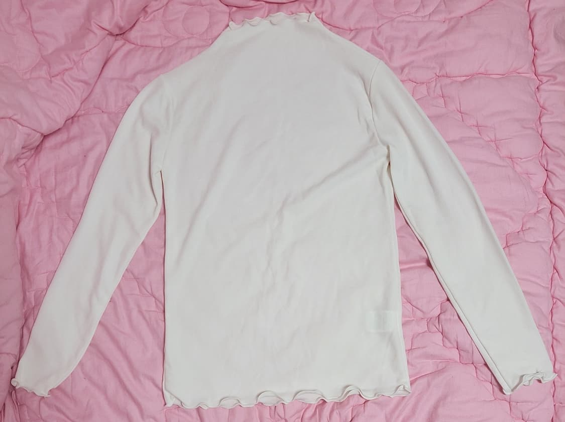 급처새상품!SOUP숲 넥 소매 러플 하이넥 목폴라 니트 티셔츠 레니본st 상품이미지1