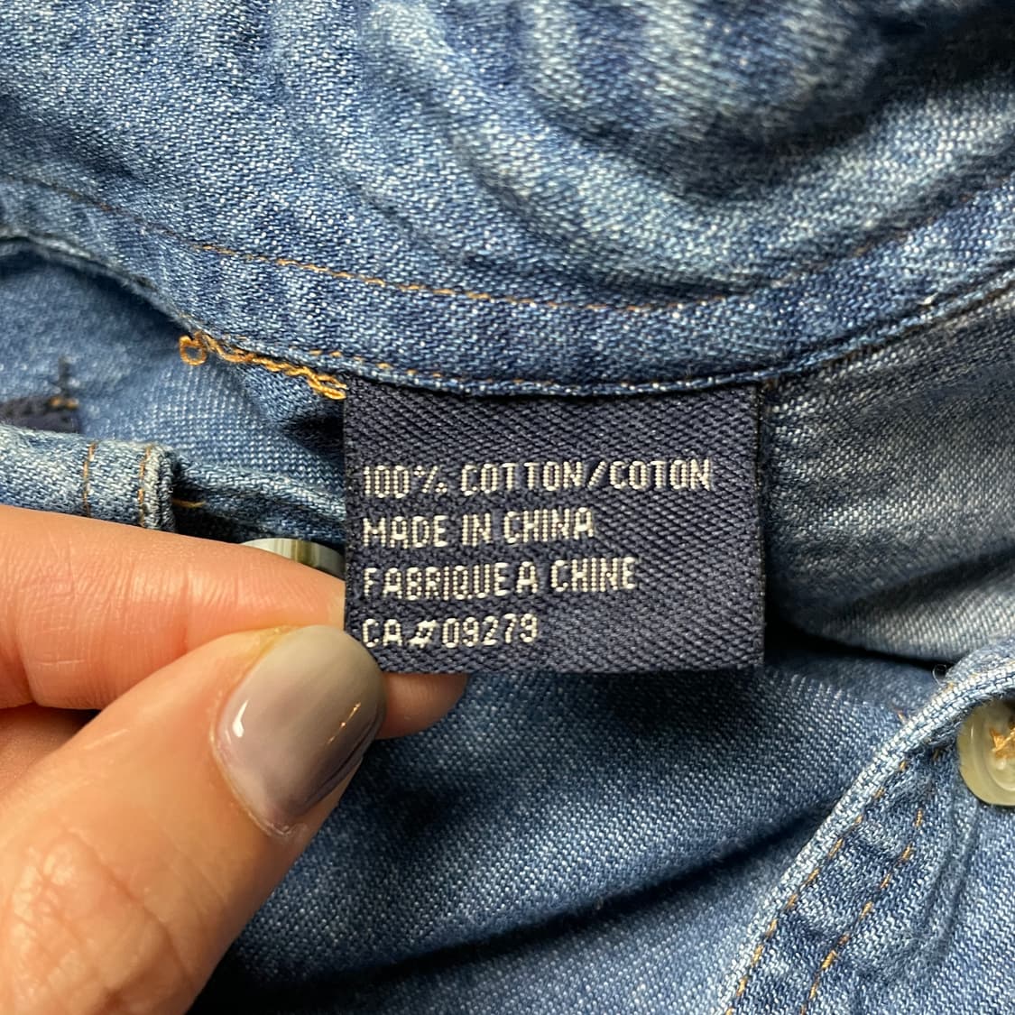 AMPLITUDE 빈티지 다운버튼 코튼 데님 셔츠 A00754 상품이미지10