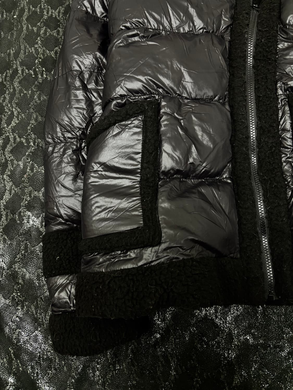 “Vintage” Y2K Mood Black Side Zipper Pad 상품이미지7