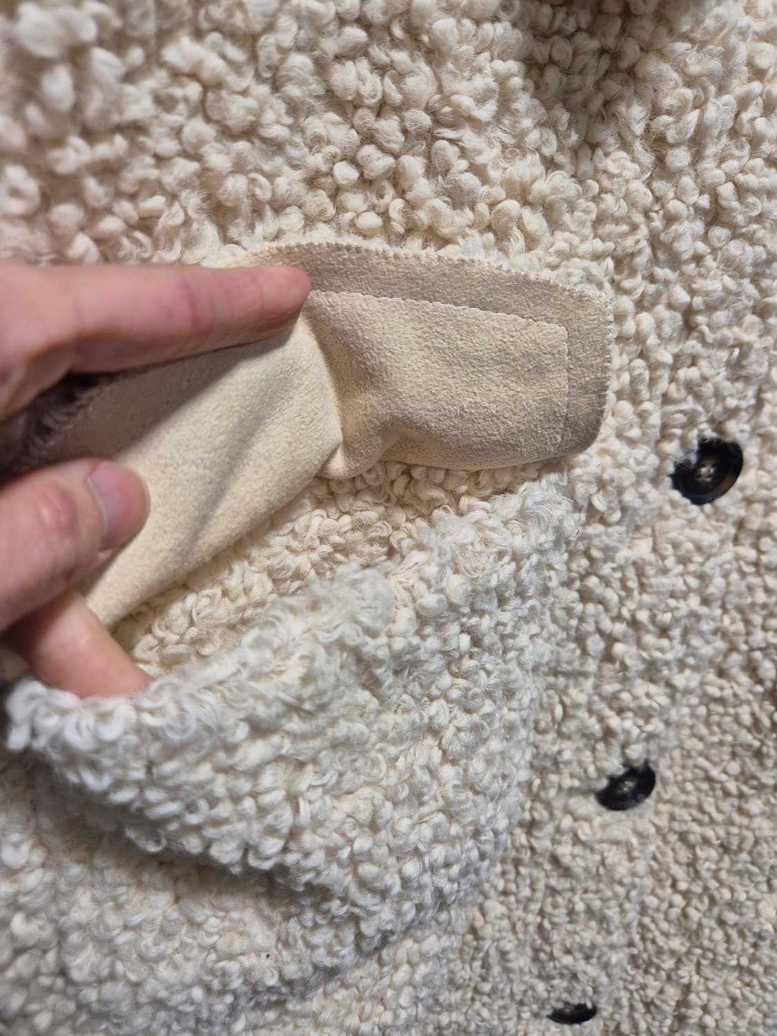 빈티지 아이보리 뽀글이 양털 자켓.새상품 상품이미지3