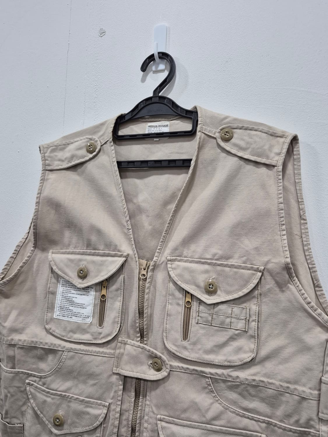 USA 아메리칸 빈티지 포켓 베스트 베이지색 남성 100사이즈 상품이미지2