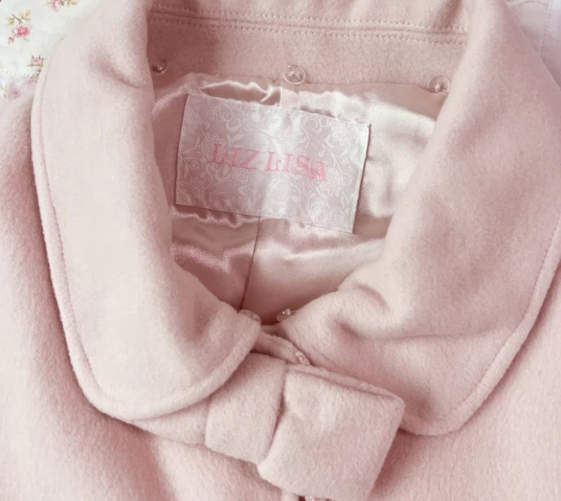 리즈리사 리본 핑크 케이프 코트 망토 판초 히메갸루 로걀 양산형 로리타 상품이미지2