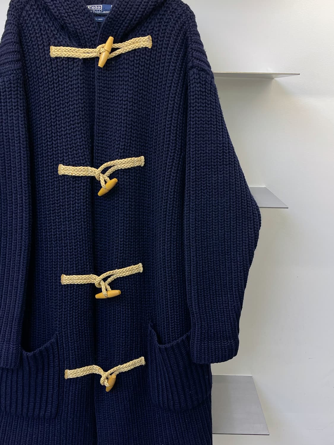 폴로랄프로렌 90s 니트 울 더플 후드 자켓 상품이미지4